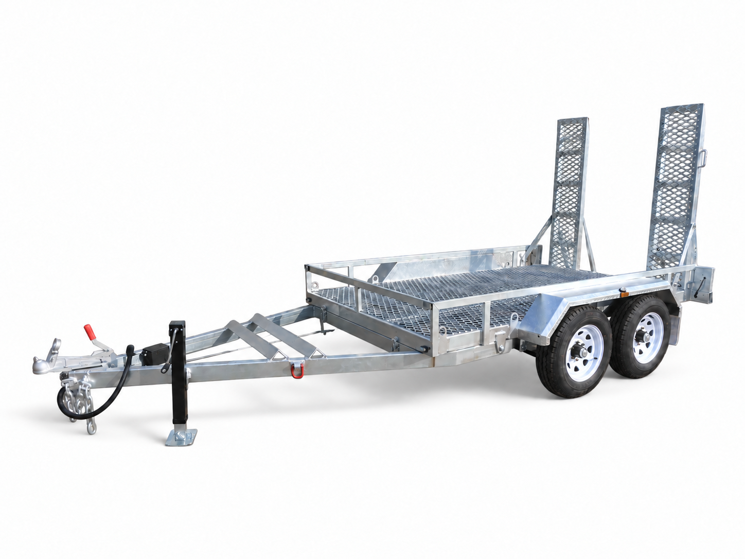 Plant trailer with twin loading ramps — view 1