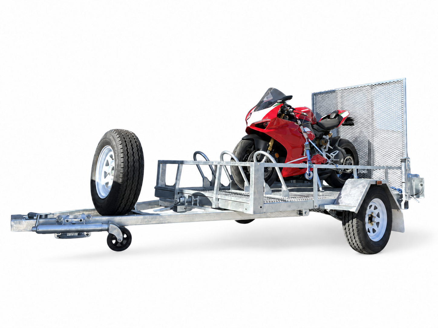 Motorcycle transport trailer — view 1